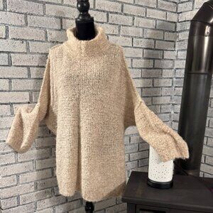 Free People Soft Ivory Cowl Neck Sweater